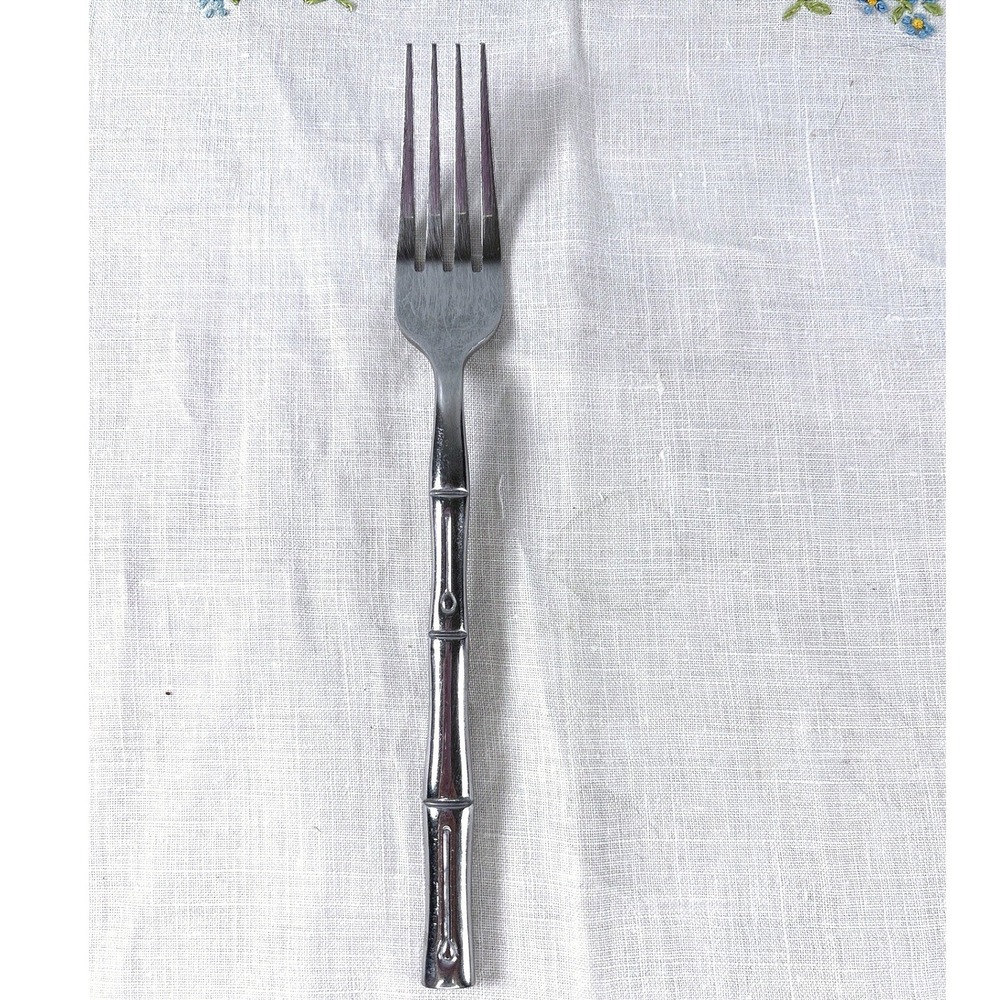 Hampton Silversmiths Bamboo Stainless Steel Dinner Fork Silverware Flatware